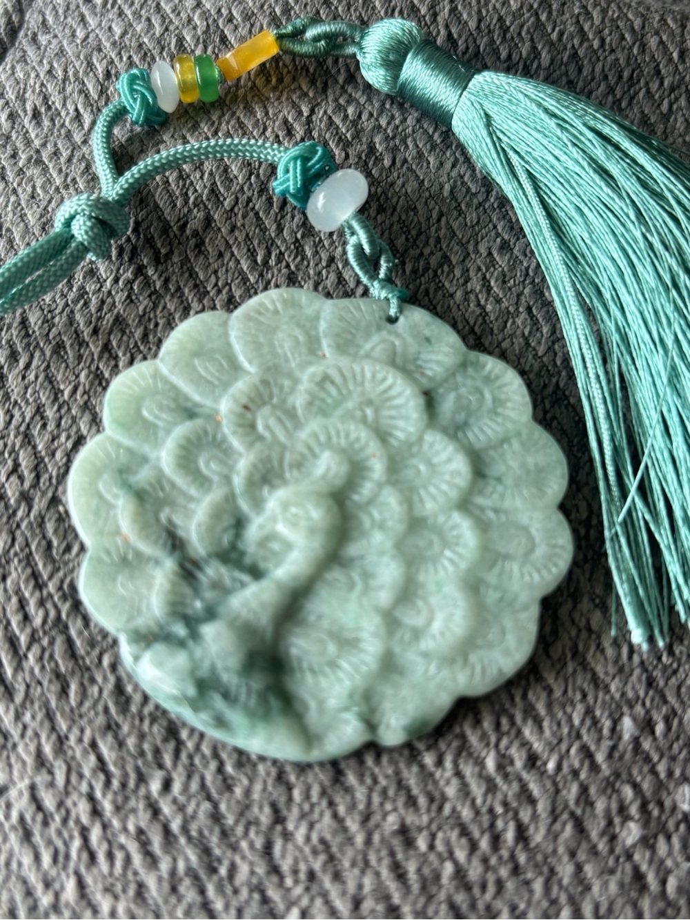 Jadeite Peacock Pendant